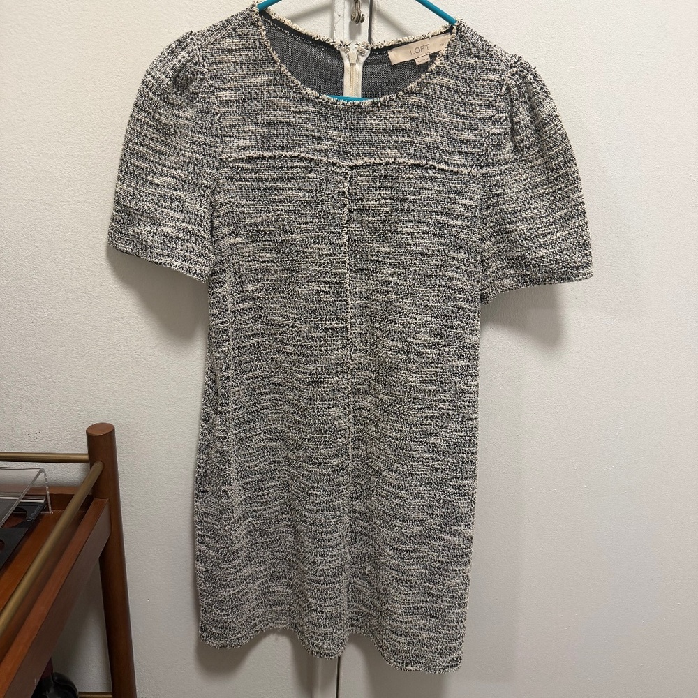 Black & white tweed dress | size PXS